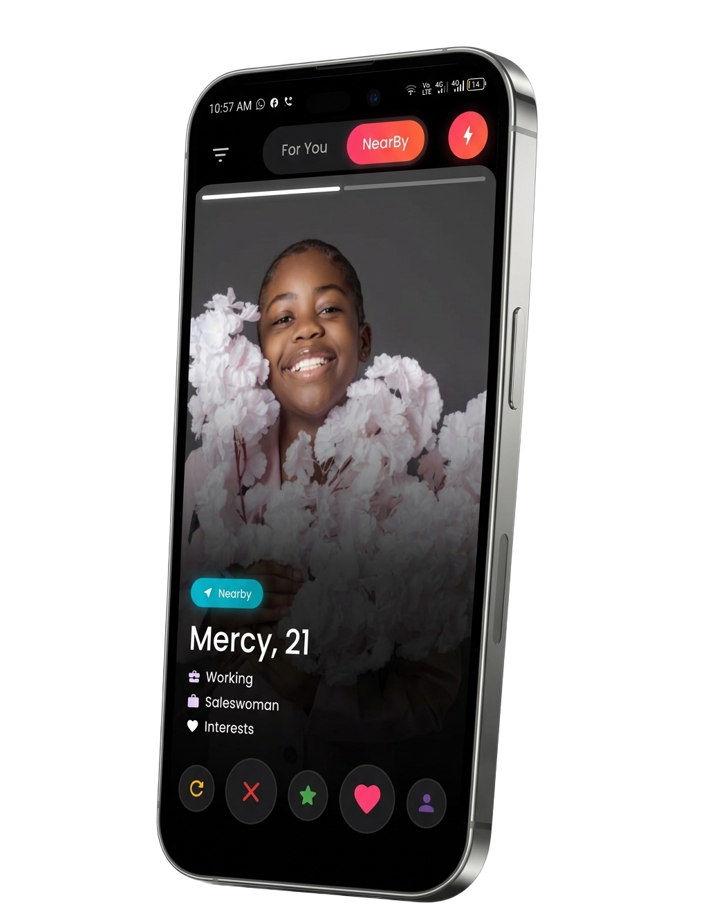 Real-time chat screen